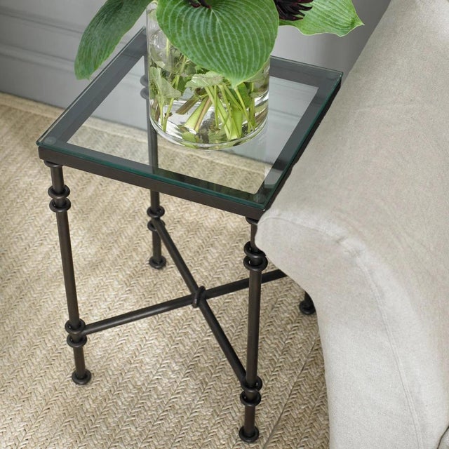 OKA Small Pompidou Metal & Glass Side Table in Metal Chairish