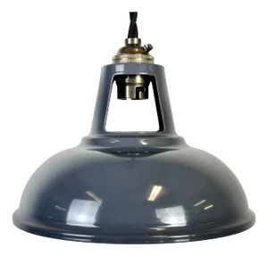 Vintage Industrial Grey Painted Ceiling Lamp