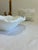 White Vintage Milk Glass Ruffled Bowls With Quilted Diamond Pattern, Set of 8 For Sale - Image 8 of 10
