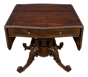 19th Century Rosewood Sofa Table, 1860s