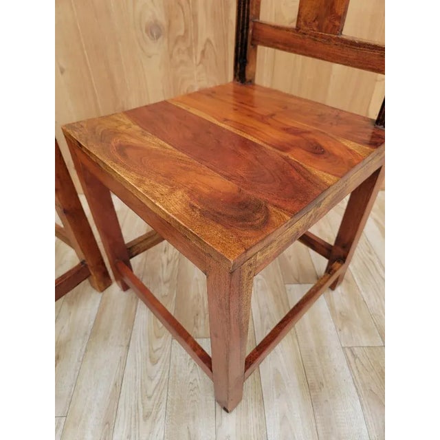 Vintage Rustic Reclaimed Barn-Wood Extending Dining - 9 Piece Set For Sale - Image 9 of 11