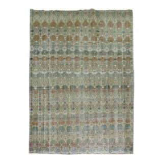 1960s Worn Turkish Deco Rug For Sale