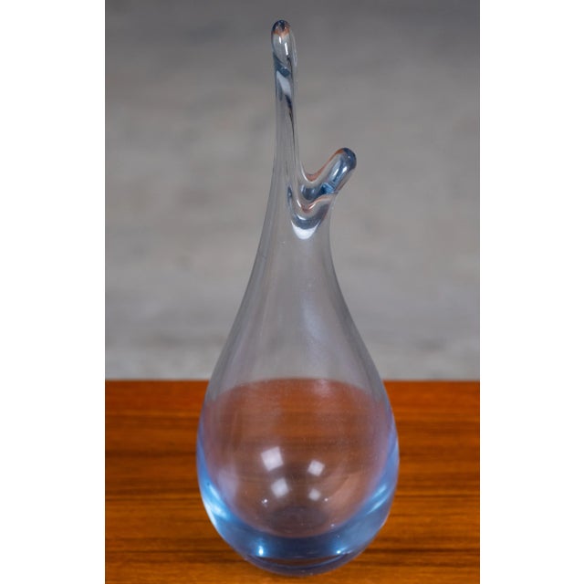 1960s Mid-Century Danish Blue Vase by Per Lütken for Holmegaard For Sale - Image 5 of 7