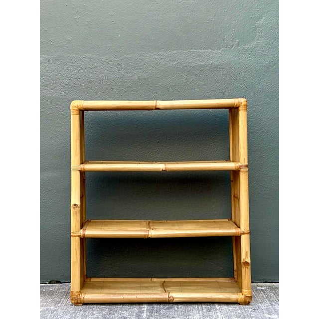 Vintage Bamboo Low Etagere For Sale - Image 9 of 12