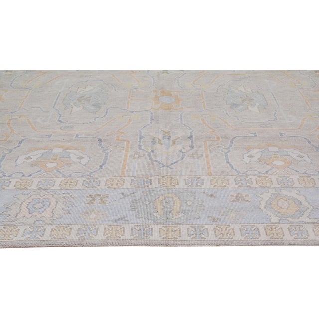 Turkish Wool Oushak Rug,13'2"X16' For Sale - Image 4 of 6