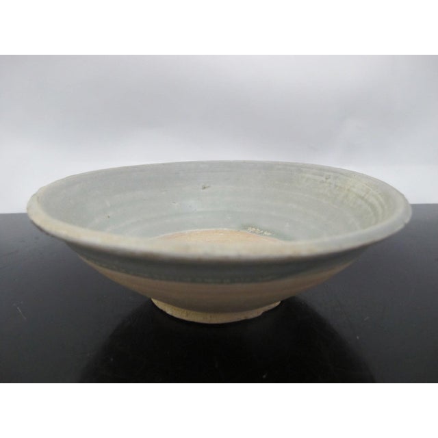 Japanese Ceremony Chawan Celadon Summer Matcha Tea Bowl Pottery For Sale - Image 9 of 10