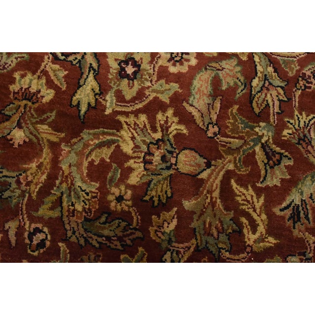 Textile Agra Runner 4’1” X 11’11” Red Wool Traditional Hand-Knotted Oriental Rug For Sale - Image 7 of 13