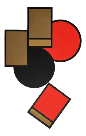 Composition Screen Print by Erich Buchholz, 1920