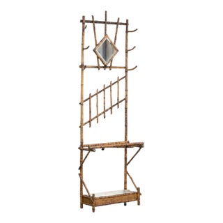 French Standing Coat Rack in Faux Bamboo For Sale