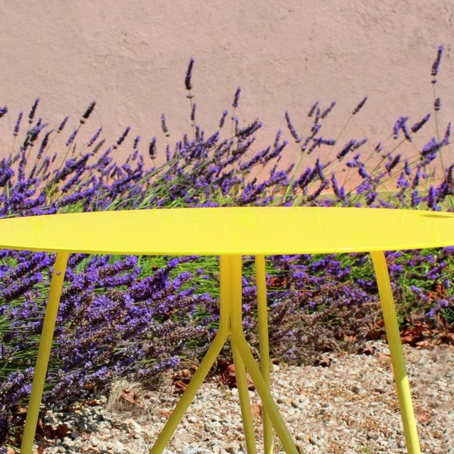 Metal Seis Center Table in Yellow by Mendes Macedo for Galula For Sale - Image 7 of 9