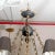 Metal Vintage Hammered Iron and Brass "Flower" Chandelier For Sale - Image 7 of 8