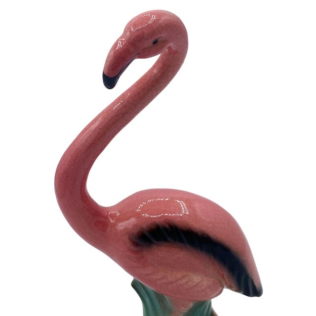 Mid 20th Century "Handsome" Pink Flamingo Ceramic Tabletop Statue by Leftons For Sale In Los Angeles - Image 6 of 8