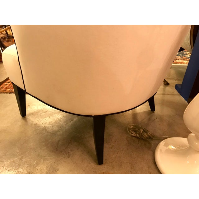 CustomMade Classic Modern Lined Armchair Chairish