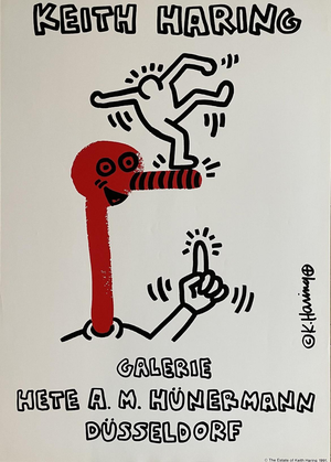 Galerie Hete A. M. Hünermann Düsseldorf Poster after Keith Haring, 1991