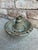 Vintage blue green French ceramic candle holder. Although it is technically a candle holder, this vintage ceramic piece...