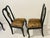 Gorgeous Regency Mid 20th Century Set of 4 Dining Chairs Black Lacquer TigerBrocade For Sale - Image 4 of 14