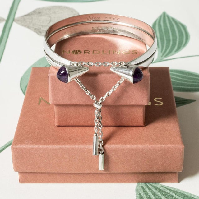 Silver and Amethyst Bracelet by Einari Ailio, 1961 For Sale - Image 4 of 7