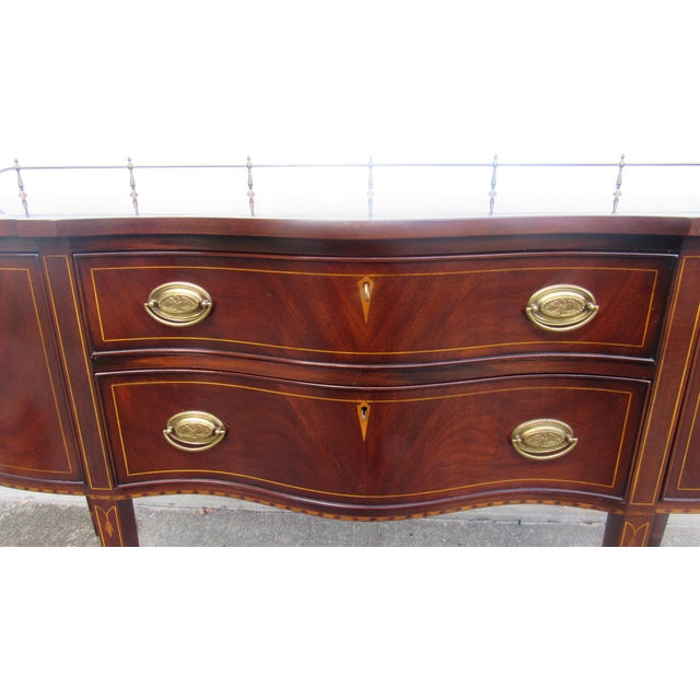 Item: Henkel Harris Sideboard Details: Mahogany Great Designer Look/Quality Piece Nice Hardware Signed Henkel Harris...