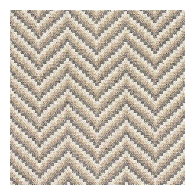 Sample - Schumacher Wilder Fabric in Stone For Sale