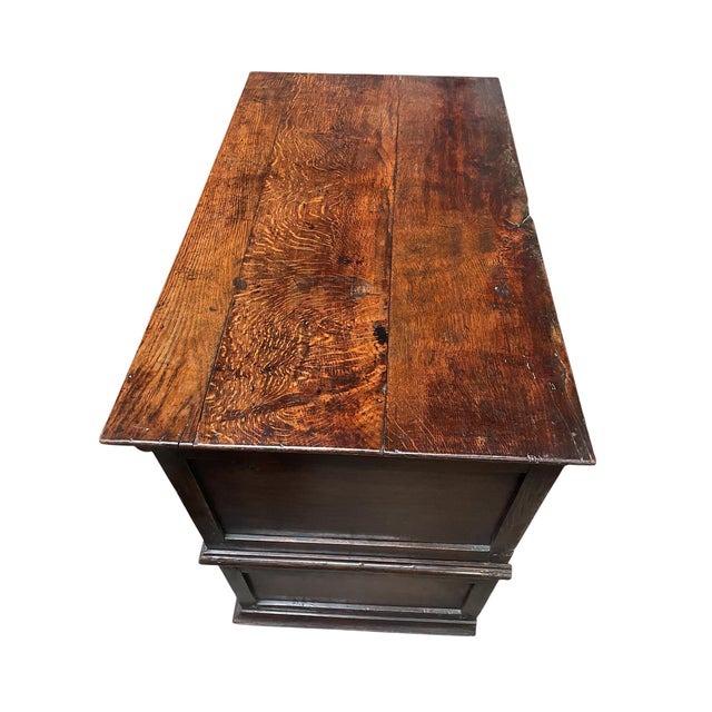 Jacobean Chest of Drawers in Oak ca.1690 with Brass Escutcheons and Drop Handles For Sale - Image 6 of 8