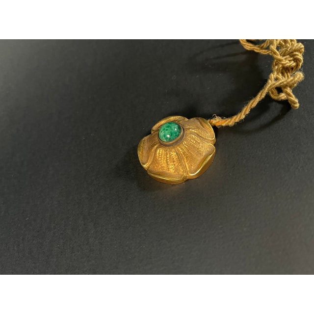 Art Decò Gilt Bronze Doorbell attributed to Maison Charles, 1930s For Sale - Image 3 of 8