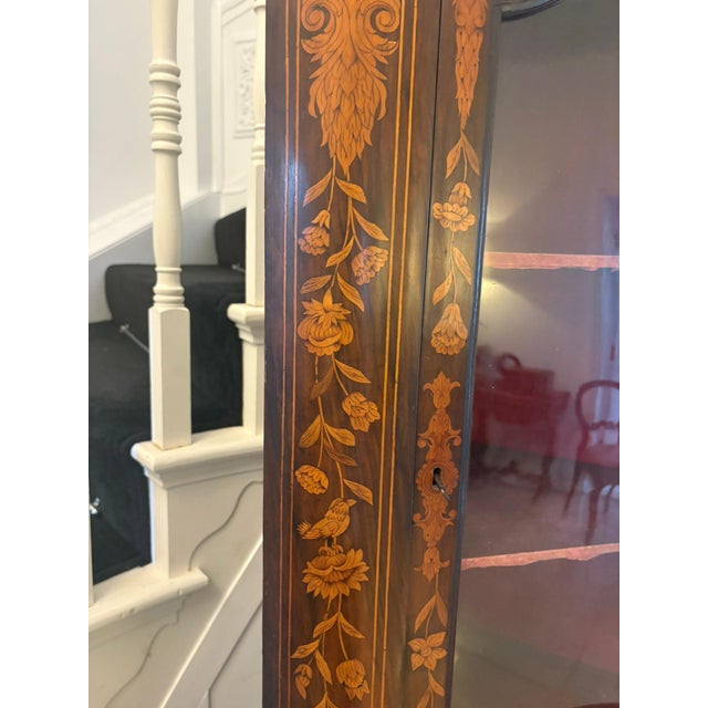 Wood Antique 19th Century Dutch Marquetry Corner Cabinet, 1800s For Sale - Image 7 of 13