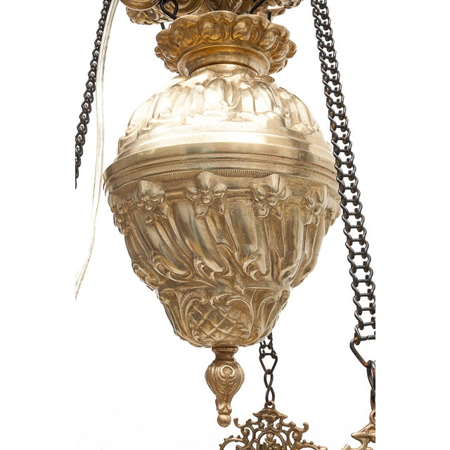Antique Electrified Chandelier for Candles For Sale - Image 5 of 14