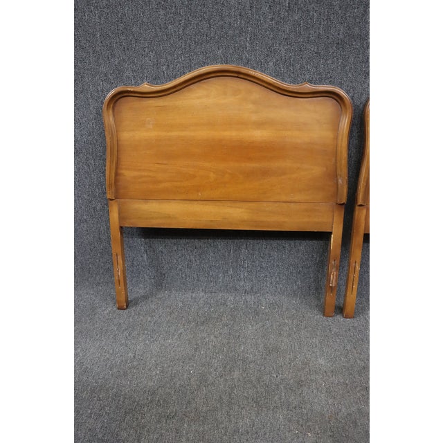 French Style Scalloped Fruitwood Twin Size Headboards a Pair Chairish