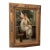 Vintage Romantic Painting of Woman & Cupid in Ornate Gilt Carved Frame - Signed For Sale