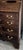 George III style mahogany fall- front bureau, the plain rectangular top over a fall-front with boxwood stringing, opening...