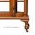 Tan Antique 1900 American Oak Triple Curved Glass China Cabinet | Carved Lion Head & Claw Foot | Bow- Front China Cabinet For Sale - Image 8 of 12
