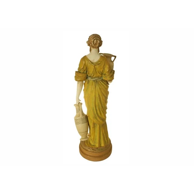 19th Century Art Nouveau Statue Amphora Austria Maiden For Sale - Image 5 of 10