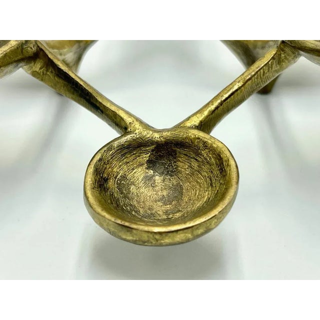 1960s Brutalist Candleholder in Bronze in the style of Michael Harjes, 1960s For Sale - Image 5 of 11