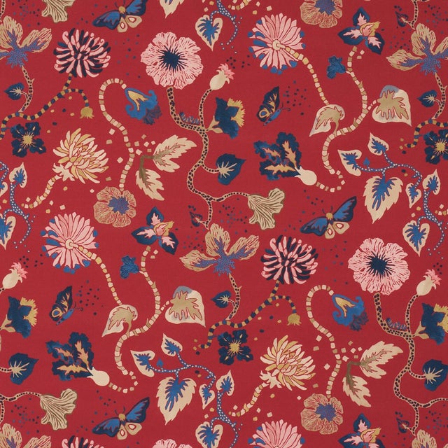 A loose scrolling design brimming with fanciful leaves, flowers, and butterflies, Gloriette is Happy Menocal’s vibrant,...