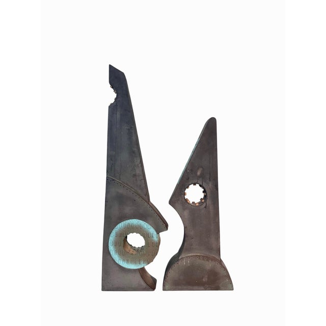 Postmodern Oversized Ceramic Sculptures in the Brutalist Manner - Set of 2 For Sale - Image 3 of 8