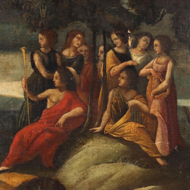 After Giulio Sanuto, Scene with Mythological Subject, 17th Century, Oil on Canvas, Framed For Sale - Image 7 of 16