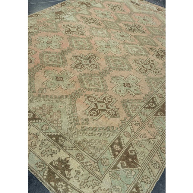Pink Turkish Vintage Rug 6'10" x 9'4" #20698 For Sale - Image 8 of 8