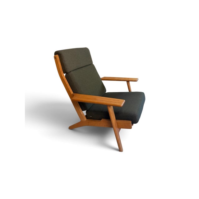 Wood GE-290A Lounge Chair by Hans J. Wegner for Getama, Denmark, 1990s For Sale - Image 7 of 7