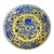 20th Century Chinese Blue & Yellow Dragon Porcelain Charger – 15” Decorative Plate For Sale