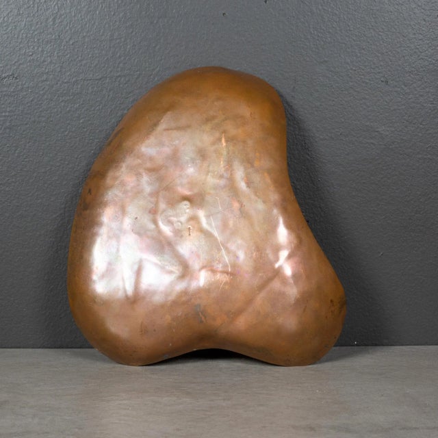 Mid-Century Modern Mid-Century Copper and Silver Applique Dish C.1960 For Sale - Image 3 of 4