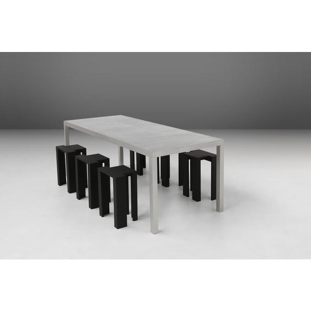 Black Stackable Stool by Bram Vanderbeke, Belgium For Sale - Image 4 of 18