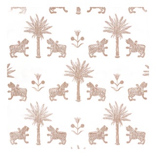 Sample - Schumacher Tiger Palm Silhouette Wallcovering In Mediterranean Spice For Sale