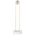 Mid-Century Brass Arch Floor Lamp W/ Textured Glass Medallion & White Marble For Sale - Image 4 of 13