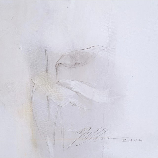 Baby Blue Courage - Soft Sensual Figurative Woman Oil Painting Original Artwork by Gabriele Mierzwa For Sale - Image 8 of 9