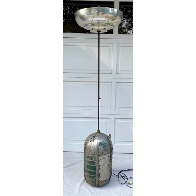 Late 20th Century Industrial Floor Lamp From Salvaged Ww II Oxygen Tank For Sale - Image 13 of 13