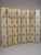 Monumental Chinoiserie Decorated Four-Panel Upholstered Floor Screen (2 Avail) For Sale - Image 4 of 8