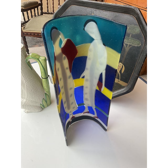 Vintage Studio Glass Slab Sculpture For Sale - Image 4 of 5
