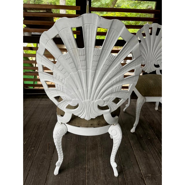White Brown Jordan Style Grotto Outdoor Dining 4 Chairs For Sale - Image 8 of 10