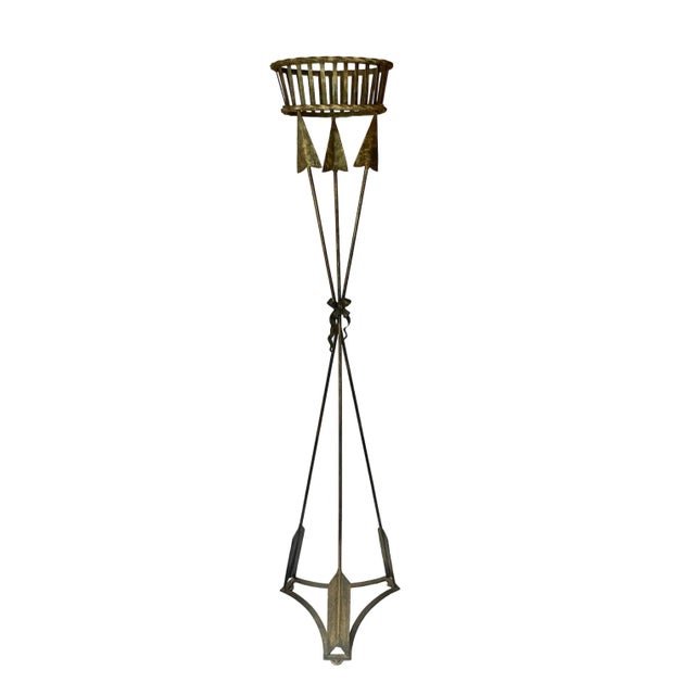 Mid 20th Century Mid 20th Century Regency Style Wrought Iron Jardiniere For Sale - Image 5 of 5