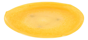 Large Art Deco Bowl in Yellow-Orange Pâte de Verre from Schneider, 1930s